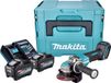 Makita GA 047 GT201 Accu haakse slijper 40 V max. 125 mm X-LOCK Brushless + 2x accu 5.0 Ah + lader + Makpac