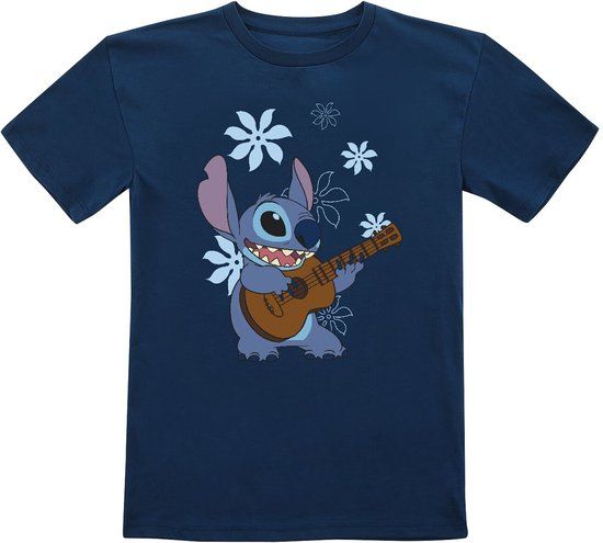 Lilo & Stitch Kids - Rainbow Unisex T-shirt - Blauw - 128