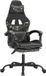 vidaXL Fauteuil de jeu avec repose-pieds, similicuir, noir et camouflage