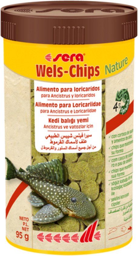Sera Wels Chips Natuur 250ml - Vissenvoer