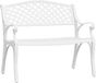 vidaXL Banc de jardin 102 cm fonte d'aluminium blanc