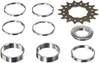 Point Single Speed Sprocket Afstandsring Set 12T Zilver