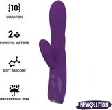 Klassieke Rewolution Reworabbit - Vibrator - Tarzan/rabbit - Flexibel - Zwart