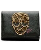 Betsey Johnson Skull Boss Trifold Wallet, zwart, eenheidsmaat