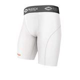 ShockDoctor Herren Tiefschutz Kompressions Short mit Cup Tasche ohne Cup, White, XXL, 220-WH