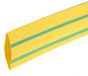 RS PRO Warmtekrimpkous, polyolefine, groen, geel, Ø 18 mm, krimpverhouding 3:1, lengte 3 m, rol van 3 meter