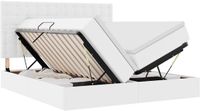vidaXL Opbergbed met LED Zuiver Wit 180 x 200 cm Kunstleer