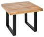 LODEN Table basse 60 cm bois de manguier massif métal noir industriel