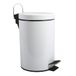 MSV - Cosmetische Afvalbak Voor In De Badkamer - Roestvrij Staal Met Uitneembare Binnenemmer - Elegante Pedaalemmer - Compact en Praktisch - Wit - 3L