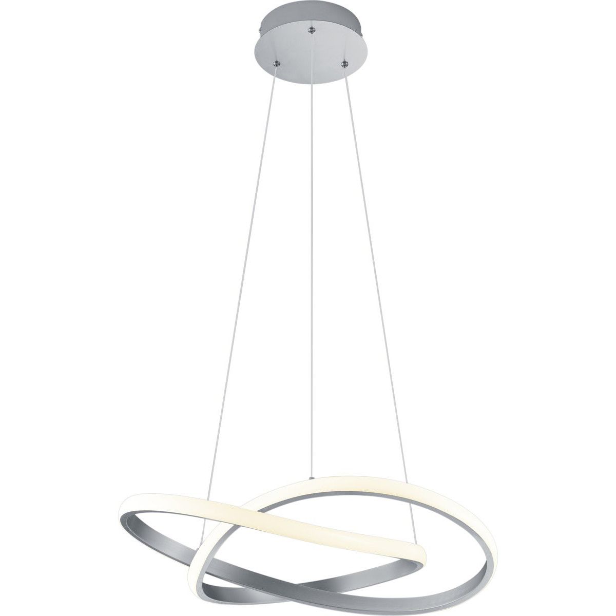 BES LED Trion Corcy Hanglamp - 27W - Warm Wit 3000K - Dimbaar - Rond - Nikkel
