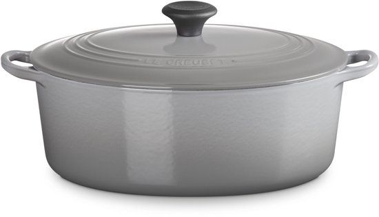 Le Creuset Cocotte 31 cm ovaal - Gietijzer - Mist grey