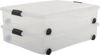 IRIS Clearbox Opbergbox - onder-het-bed - 50L - Transparant - Set van 2