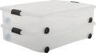 IRIS Clearbox Opbergbox - onder-het-bed - 50L - Transparant - Set van 2