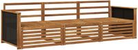 vidaXL - Bank loungeset - 3 zitplekken - Naturel - Massief Acacia Hout
