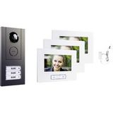 m-e modern-electronics VD ALU 6730 A Ensemble complet pour interphone vidéo Blanc, Anthracite
