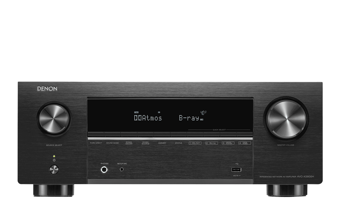 Denon AVC-X3800H AV Receiver | 11.1.4 Channels | 3D | Black