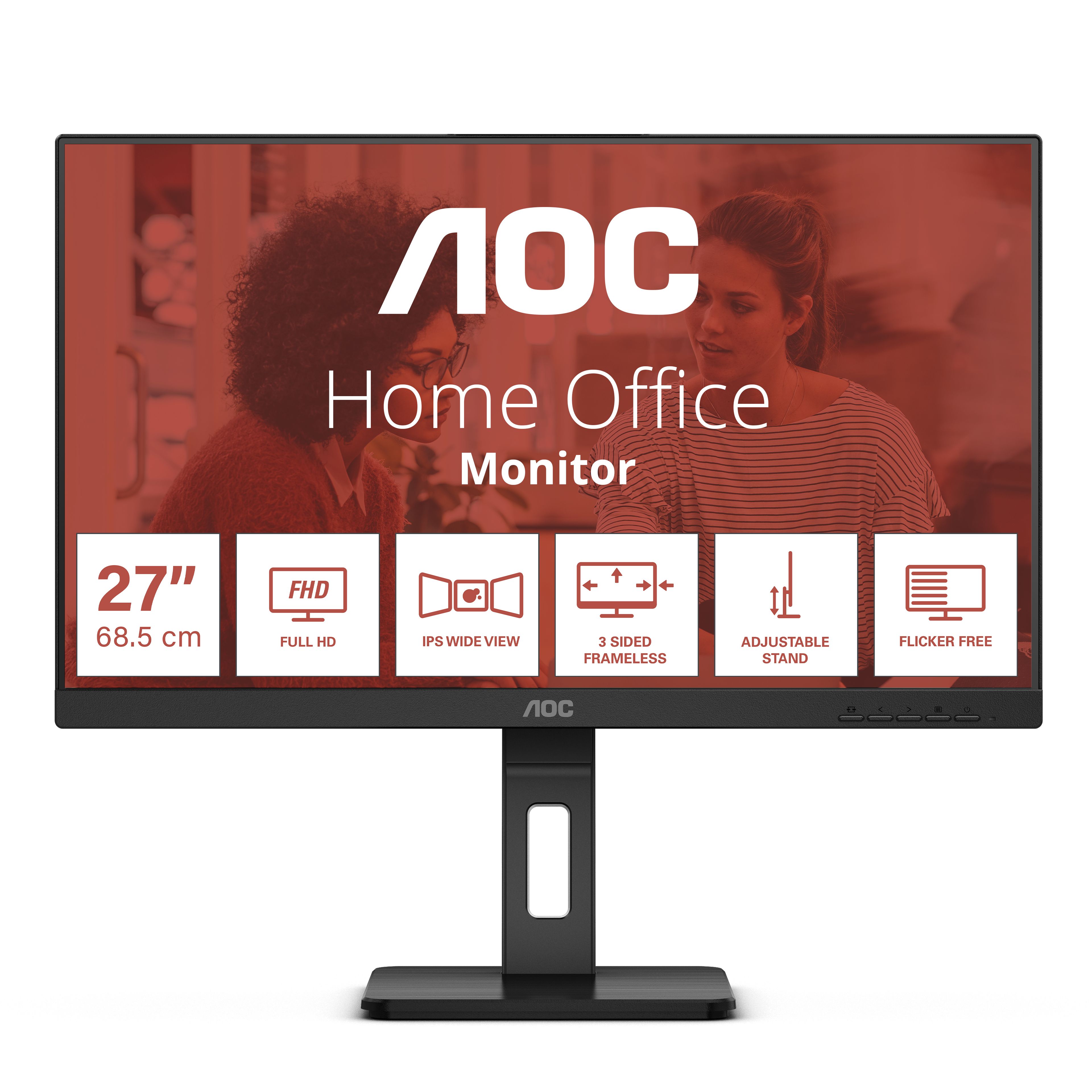 AOC 27E3QAF 27" Full HD Monitor - IPS, 75Hz, HDMI, DisplayPort
