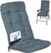 Beautissu Flair HL Coussin de chaise dossier haut 120x50x8 cm bleu pigeon