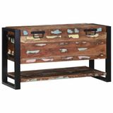 vidaXL Opbergbox - Multikleur - 80 x 35 x 45 cm - Massief gerecycled hout
