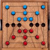 Engelhart Nine Men Morris Houten Bordspel Acaciahout 18 Pionnen Strategisch Spel Luxe Uitgave