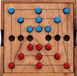 Engelhart Nine Men Morris Houten Bordspel Acaciahout 18 Pionnen Strategisch Spel Luxe Uitgave