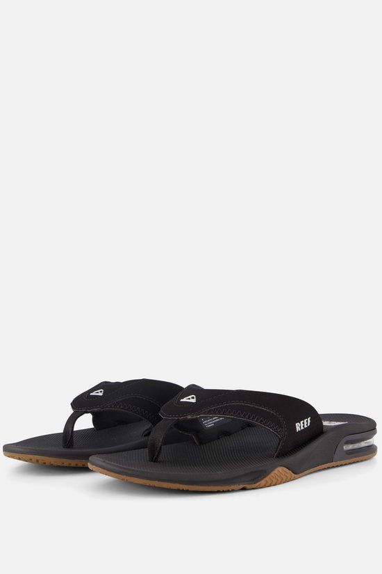 Reef Fanning Heren Teenslippers - Black/Silver - Maat 48