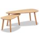 vidaXL - 2-delige - Salontafelset - massief - grenenhout - bruin