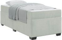 vidaXL Bedframe met matras Lichtgrijs 90 x 200 cm Stof