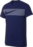 Nike Breath Top Ss Hyper Dry Gfx Sportshirt Heren - Blauw