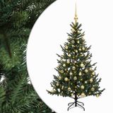 vidaXL Kunstkerstboom met kerstbal 150 cm 150 LED's Warmwit