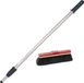 Sorex balai d'intérieur laqué rouge avec crin de cheval noir, manche télescopique en aluminium inclus 200 cm