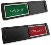 CombiCraft schuifbordje met "Sauber-Dreckig" in zwart 178 x 50 mm - per 1 stuk