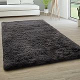 Paco Home Hoogpolig Vloerkleed Woonkamer Vacht Imitatiebont Shaggy Wollig Eenkleurig 160x220 cm