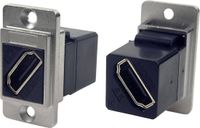 Cliff CP30788M Adaptateur HDMI, montage encastré Nickel, Noir 1 pièce