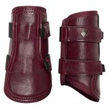 Imperial Riding IRH Rebel beenkappen, beschermende PU-buitenschaal, glanzende look, klittenbandsluiting, ideaal voor training en dagelijks gebruik, vijg, pony