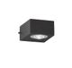 Fischer & Honsel Led-buitenwandlamp Helsinki, outdoor lamp 2 lampen, IP54 bescherming, metaal & acrylglas gesatineerd, zwart, 8,3 x 5,3 cm