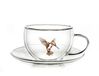 Creano Hummi Theemok met kolibrie motief, dubbelwandig, geïsoleerd, 250 ml, in exclusieve geschenkverpakking, rood