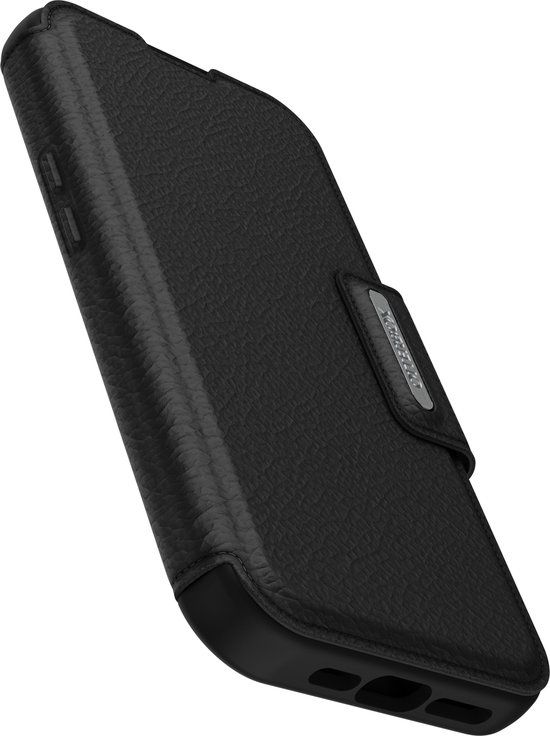 OtterBox Strada Book Case - iPhone 15 Pro - Echt Leer - Zwart