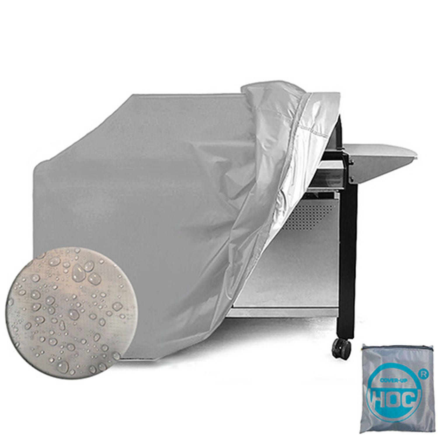 COVER UP HOC Diamond bbq hoes waterdicht 145x61x117 cm - met Stormbanden en Trekkoord