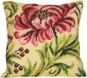 Collection d'Art Borduurpakket Kruissteekkussen Rose Sauvage