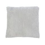 Gözze - Knuffelzachte kussensloop in corduroy look, set van 2, 50 x 50 cm - zilver