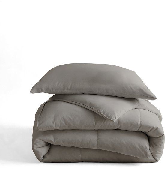 SLEEP TIME Sleeptime 2 in 1 Dekbed - 140x200 - Kaki - Anti-allergie - All year dekbed enkel