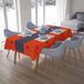 Bonamaison Tafelkleed, Anti-Mold, Sneldrogend, Waterdicht, 100% Polyester Tafellaken, Oranje Bordeaux, 140 x 200 Cm