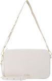 Coccinelle Leren schoudertas Tebe Mini Bag Grained Leather Pearl crème