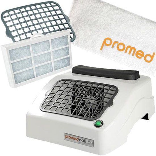 Promed Nailfan - Nagel Stofafzuiging - Wit - Tafelafzuiger voor nagel tafel - Manicure