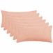 vidaXL Kussensloop 6 stuks Roze 40 x 80 cm Katoensatijn