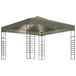 VidaXL Tuinpaviljoen met LED-lichtslinger 3x3 m taupe