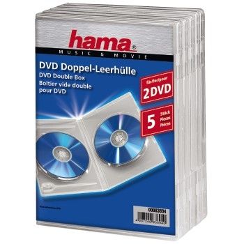 Hama Double DVD Jewel Case, 5, transparent