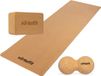 VirtuFit Premium Kurk Yoga Kit - 3-Delig - Lichtbruin