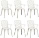 vidaXL Tuinstoelen - 6 stuks - Gietaluminium - Wit